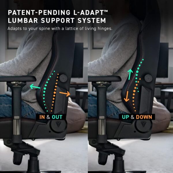 Secretlab Titan Evo Stealth Gaming Chair - Reclining, Ergonomic & Comfortable Computer Chair with 4D Armrests, Magnetic Head Pillow & 4-Way Lumbar Support - Black - Leatherette