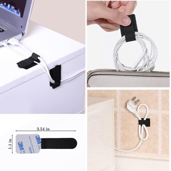 61Igu2Xr7vL._AC_SL1500_.jpg N NOROCME 192 PCS Cable Management Kit 4 Wire Organizer Sleeve,11 Cable Holder,35Cord Clips 10+2 Roll Cable Organizer Straps and 100 Fastening Cable Ties for Computer TV Under Desk, black,clear