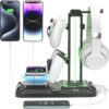 61JI6UgtcJL._AC_SL1500_.jpg KDD Headphone & Controller Stand with Wireless Charging - Rotatable Headset Stand with 9 Light Modes - Controller Holder with 2 USB and Type C Ports - for Gamers Desktop Accessories