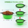 61Js35KTVL._AC_SL1000_.jpg Dog Bowl Pet Collapsible Bowls, 2 Pack for Cats Dogs, Portable Pet Feeding Watering Dish for Walking Parking Traveling with 2 Carabiners (Small, Blue+Green)