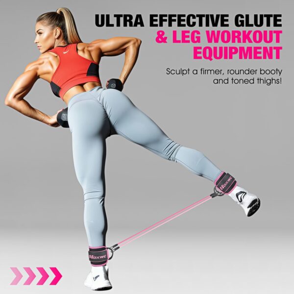 61KG3qBKLPL._AC_SL1500_.jpg HOXWC Ankle Resistance Bands with Cuffs, Ankle Bands for Working Out, Ankle Resistance Band for Leg, Booty Workout Equipment for Kickbacks Hip Fitness Training, Exercise Bands for Butt Lift Women