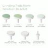 Momcozy Baby Nail File Electric, Gentle Baby Nail Trimmer Electric, Baby Nail Clipper with Night Light, 7 Grinding Head Replacement Pads, Green
