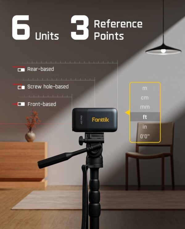 61LFQIw3XL._AC_SL1500_.jpg Fanttik A10 Pro 2-in-1 Digital Laser Tape Measure with HD IPS Color Display, 165Ft Rechargeable Laser Measurement Tool & 9.8Ft Measuring Tape, 6 Units Selectable, for Distance/Area/Volume
