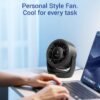 61LtBM6JkgL._AC_SL1500_.jpg Diveblues USB Desk Turbo Fan, Ultra-Quiet Mini Desk Fan, Powerful Wind, LED Display, 5 Speed, 360° Rotating Small Portable Fan for Home, Office and Outdoor Cool Tech Gadgets - TurboBreeze