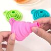 Kitchen Funnel Set 4 Pack, Small and Large, Kitchen Gadgets Accessories Foldable Silicone Collapsible Funnels for Filling Water Bottle Liquid Transfer Food Grade