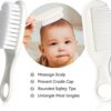 Baby Grooming Kit, Infant Safety Care Set with Hair Brush Comb Nail Clipper Nasal Aspirator,Baby Essentials Kit for Newborn Girls Boys (Grey White)