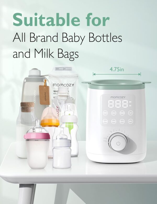 Momcozy Baby Bottle Warmer for Breast Milk Formula Food, Fullest Nutrients Preserved, Fast Heat, Night Light for Nighttime Breastfeeding, One-Touch Easy Use, Newborn Essentials Supplies Gift for Mom