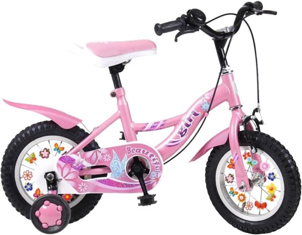 Bike Wheel Spoke Decorations – 24 Clip-On Flower & Butterfly Accessories – Fun Bicycle Spoke Decorations for Kids, Girls, Toddlers – Easy Snap-On, Colorful Bike Gifts