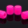 4PCS Fluorescent Tire Valve Stem Caps, Luminous Car Tire Air Cap, Corrosion Resistant Leak-Proof Wheel Valve Cover, Universal for Cars, Trucks, Bikes, Motorcycles, Bicycles(Pink)