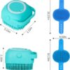 Comotech 6PCS Dog Bath Brush & Dog Toothbrush | Adjustable Handle Shampoo Brush & Scrubber for Short & Long Haired Dogs & Cats | Effectively Solve Odor & Stain Removal Problems (Blue Blue Blue.)