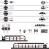 61TIadMppTL._AC_SL1500_.jpg N NOROCME 192 PCS Cable Management Kit 4 Wire Organizer Sleeve,11 Cable Holder,35Cord Clips 10+2 Roll Cable Organizer Straps and 100 Fastening Cable Ties for Computer TV Under Desk, black,clear