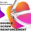 VISOONE Blue Light Blocking Glasses Square with Anti Computer Glare for Gaming Women and Men MONTANA