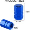 61VQqXWGuFL._AC_SL1500_.jpg alpmosn Aluminum Tire Stem Valve Caps Wheel Valve Covers Car Dustproof Tire Cap Cover Accessories, Universal for SUV, Car, Bike and Motorcycle, Hexagon Shape (4PCS Blue)