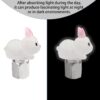 Glow in The Dark Tire Valve Caps-4 Pieces Cute Animal Auto Exterior Accessories for Men/Women, Fun Tire Accessories Universal Fit for Most Car Motorcycles Trucks Bicycles. (Rabbit)