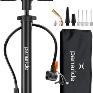 61a9Eo278QL._AC_SL1500_.jpg Bike Pump Floor, Advanced Bike Tire Inflator, Bicycle Hand Air Pump with Dual Presta and Schrader Valves, Handheld Pump, Suitable for Road and Mountain Bikes, Baby Stroller, Balls