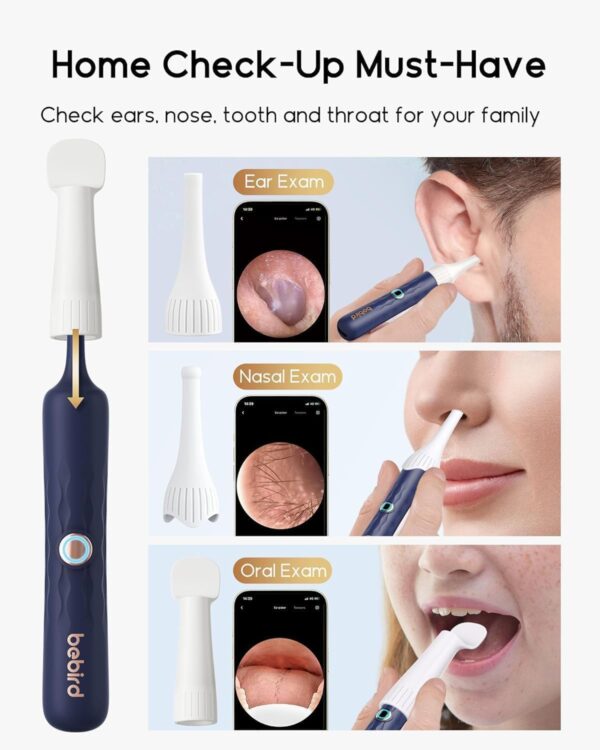 61bYoMgA5XL._AC_SL1500_.jpg Bebird Earsight Plus D39R Ear Wax Removal Tool Camera, FSA HSA Eligible Items, Ear Cleaner with Flexible Ear Camera Otoscope, Visual Ear Pick Tweezers Wax Remover, Ear Cleaning Kit for Family
