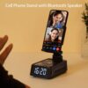 61cO5zOIhUL._AC_SL1500_.jpg Gifts for Men Women, Phone Stand with Bluetooth Speaker&Clock, Birthday Gifts for Him, Phone Holder with Wireless Speaker, Ideal for Dad Mom Husband Boy, Cool Tech Gadget for Men