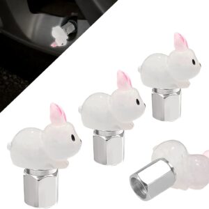 61ev3KnWagL._AC_SL1500_.jpg Glow in The Dark Tire Valve Caps-4 Pieces Cute Animal Auto Exterior Accessories for Men/Women, Fun Tire Accessories Universal Fit for Most Car Motorcycles Trucks Bicycles. (Rabbit)