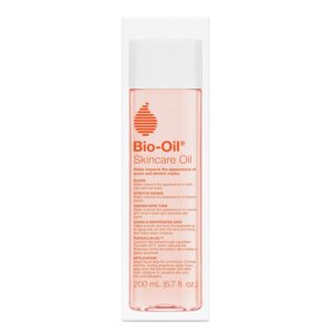 61feGofZsqL._SL1500_.jpg Bio-Oil Skincare Body Oil Serum, Face and Body Moisturizer with Vitamin E & A, for Scars, Stretch Marks, Sensitive Skin, All Skin Types, Dermatologist Recommended, Non-Comedogenic, 6.7 Oz