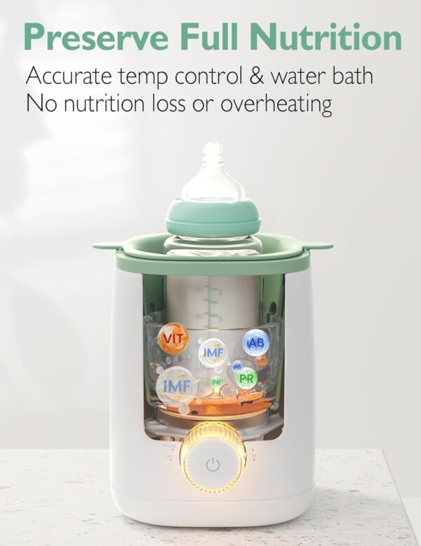 Momcozy Baby Bottle Warmer for Breast Milk Formula Food, Fullest Nutrients Preserved, Fast Heat, Night Light for Nighttime Breastfeeding, One-Touch Easy Use, Newborn Essentials Supplies Gift for Mom