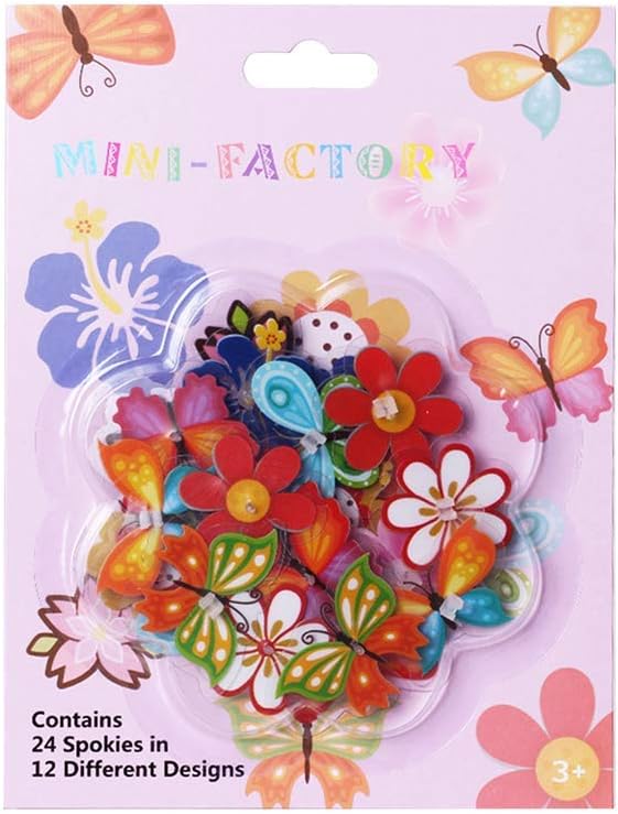 Bike Wheel Spoke Decorations – 24 Clip-On Flower & Butterfly Accessories – Fun Bicycle Spoke Decorations for Kids, Girls, Toddlers – Easy Snap-On, Colorful Bike Gifts