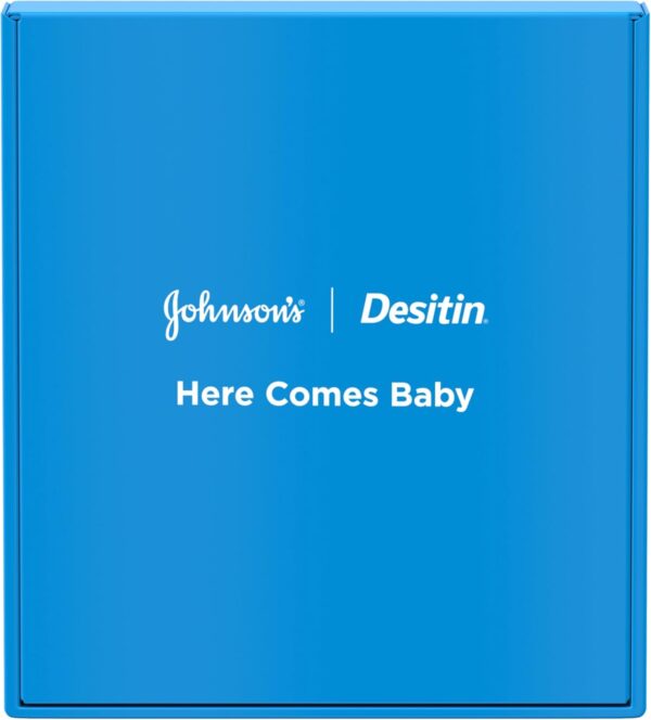 61iq3wgHLQL._AC_SL1500_.jpg Johnson's Baby Here Comes Baby Gift Set, Baby Essentials for New Parents with Moisturizing Lotion, Bedtime Bath, Body Wash & Shampoo, Hand & Face Wipes, & Diaper Rash Cream, 5 Items