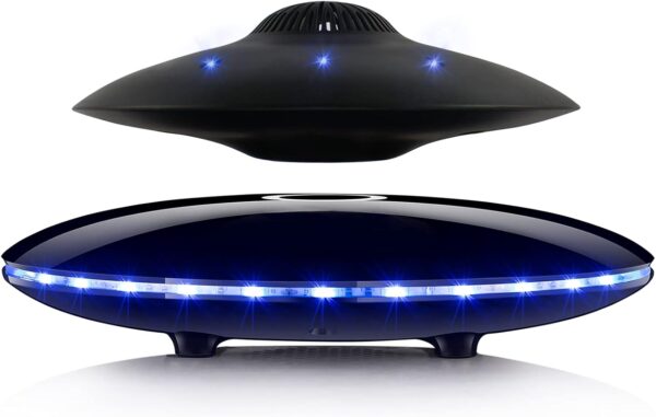 61jARSstTKS._AC_SL1500_.jpg Magnetic Levitating Bluetooth Speaker, Levitating UFO Speakers with LED Lights, 360 Degree Rotation,Wireless Floating Speakers for Home Office Decor Cool Tech Gadgets,Creative Gifts