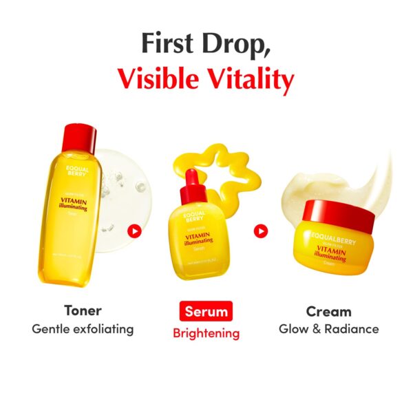 61jXqc6sB0L._SL1500_.jpg EQQUALBERRY Vitamin Illuminating Serum | Niacinamide 4% + Brightening Vitamin C Face Serum with Hyaluronic Acid & Vitamin E | Dark Spot, Uneven Tone Care | Korean Skincare, 1.01 fl.oz
