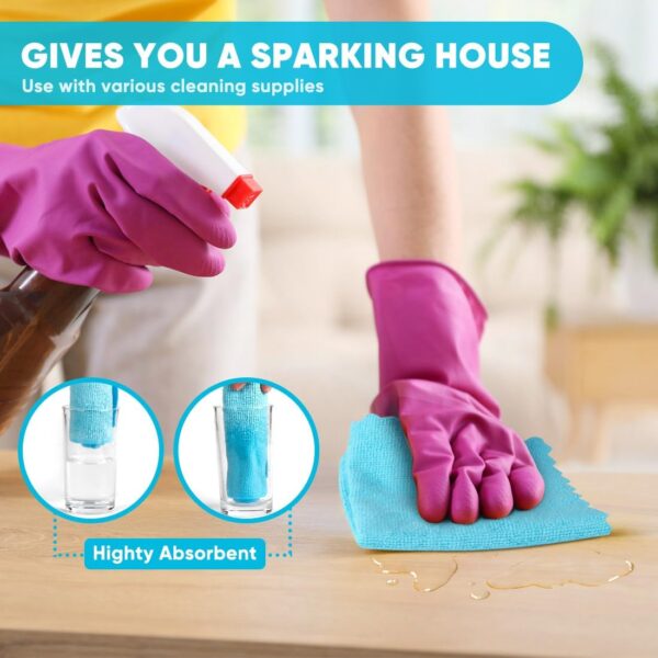 61jbFHx7B9L._AC_SL1100_.jpg Orighty Microfiber Cleaning Cloth, 24 Pack Highly Absorbent Cleaning Rags, Household Cleaning Supplies, Reusable Lint Free Cloths Microfiber Rag for House, Kitchen, Car Care, 12x11 inch