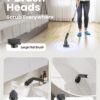Leebein Electric Spin Scrubber, 2026 Upgraded Cordless Cleaning Brush Bathroom Scrubber, IPX7 Waterproof Electric Scrubber with 7 Brush Heads, Extendable Long Handle Power Scrubber for Bathtub Floor