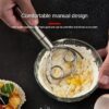 1pc Dough Mixer, Stainless Steel Handheld Bread Whisk,Dough Scraper, Double Hole Quick Mixing Tool ForCooking, Stirring, Egg Beating, Kitchen Gadget BakingTool For Restaurant, Food Truck, Bakery