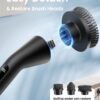 Leebein Electric Spin Scrubber, 2026 Upgraded Cordless Cleaning Brush Bathroom Scrubber, IPX7 Waterproof Electric Scrubber with 7 Brush Heads, Extendable Long Handle Power Scrubber for Bathtub Floor