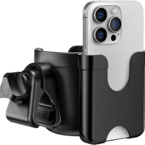 61oPVBiJg3L._AC_SL1500_.jpg Guiseapue Cup Holder for Walker: Stroller Cup Holder Attachment with Phone Holder, Wheelchair/Stroller Accessories for Rollator, Bike, Scooter, Baby Essentials, First Mother‘s Day Gifts for New Mom