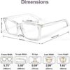 VISOONE Blue Light Blocking Glasses Square with Anti Computer Glare for Gaming Women and Men MONTANA