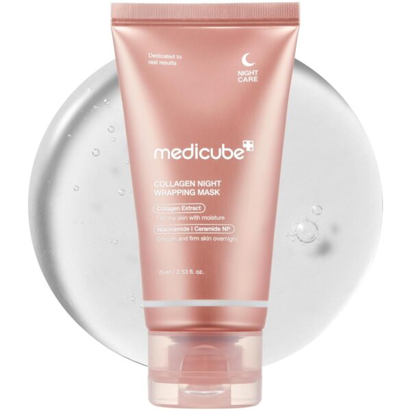 61occWCJN-L._SL1500_.jpg medicube Wrapping Mask Collagen Overnight Peel Off Facial Mask | Elasticity & Hydration Care, Reduces Sagging & Dullness | Hydrolyzed Collagen For Glowing Skin | Korean Skin Care, 2.53 fl.oz