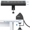 Jgstkcity Desk Clamp Power Strip USB C,40W Total Fast Charging Station,4 PD 20W USB C Ports,Desk Edge Mount Surge Protector,5 Outlets,Fit 1.96" Tabletop Edge,ETL Listed