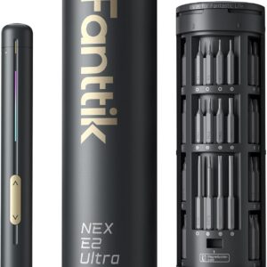 61q87lzcDhL._AC_SL1500_.jpg Fanttik E2 Ultra Mini Electric Screwdriver, Cordless Screwdriver, Max 0.6N.m, 50 Magnetic Bits, 5/32'' Hex, Magnetic Storage, Repair Tool for Electronics, Camera, Laptop, and PC Build (Grey)