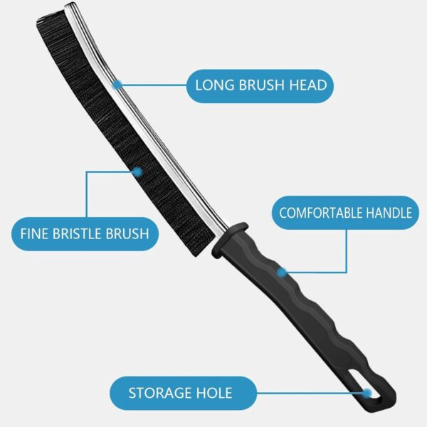 61rJyqoTWTL._AC_SL1500_.jpg Crevice Cleaning Brush 12-Pack - Heavy Duty Hard Bristle Gap Brush for Deep Cleaning - Ultra-Thin Window Track Cleaning Tool for Shower Grout, Sliding Doors, Baseboards & Auto Detailing