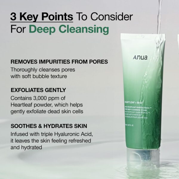 ANUA Double Cleansing Duo for Facial Cleansing : Heartleaf Pore Control Cleansing Oil & Quercetinol Pore Deep Cleansing Foam for Double Cleansing, Korean Skincare