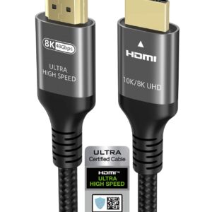 61sOLfhbMhL._SL1500_.jpg Ubluker 10K 8K 4K HDMI Cable 48Gbps 15 FT, Certified Ultra High Speed HDMI® Cable 4K 240Hz 144Hz 120Hz 8K60Hz 0.01ms HDR10+ eARC HDCP2.3 Netflix Roku TV PC Monitor Projector PS5 Xbox