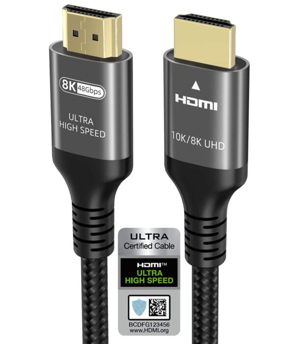 61sOLfhbMhL._SL1500_.jpg Ubluker 10K 8K 4K HDMI Cable 48Gbps 15 FT, Certified Ultra High Speed HDMI® Cable 4K 240Hz 144Hz 120Hz 8K60Hz 0.01ms HDR10+ eARC HDCP2.3 Netflix Roku TV PC Monitor Projector PS5 Xbox
