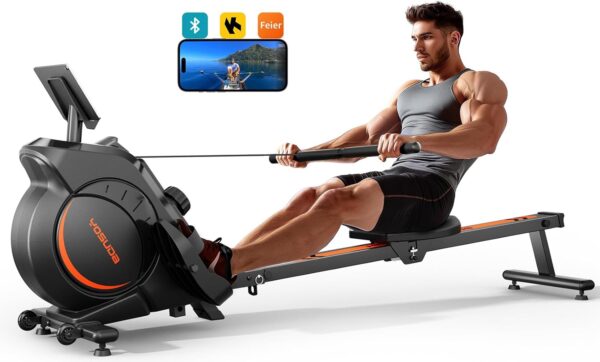61t0svWUP6L._AC_SL1500_.jpg YOSUDA Magnetic Rowing Machine for Home - Rower Machine Use with Bluetooth, App Supported, Rowing Machine for Beginners to Athletes, Comfortable Seat Cushion
