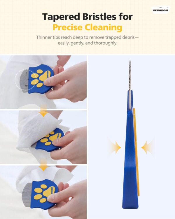61tdNiDgNqL._SL1500_.jpg PETHROOM Professional Eye Comb for Pets | Stainless Steel Tear Stain Remover for Cats & Dogs | Gentle Round-Head Grooming Tool | Compact & Portable for Eye Gunk Removal