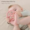61toXWB8ceL._SL1500_.jpg 3 Pack Ring Teether Baby Infant Toys, Baby Essentials, Silicone Teething Ring Toys for Babies 0-6 Months, Seposeve Toddler Teethers 6-12 Months 12-24 Months, Infant Teething Relief, Purple Pink White