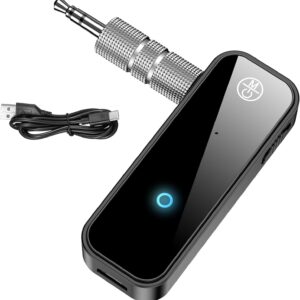 61v82fzYrKL._AC_SL1500_.jpg Auxiliary Aux Bluetooth 5.4 Adapter for Car, 2 in 1 Bluetooth Receiver Transmitter, 3.5mm Jack Wireless Audio Adapter Dongle for TV Headphone PC Speaker Amplifier Home Stereo System, with Microphone