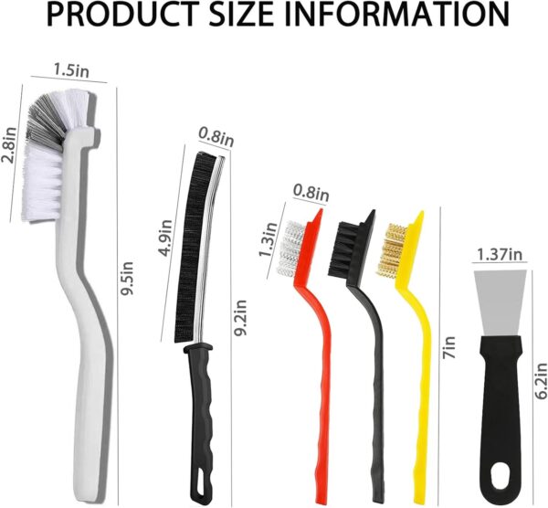 61wGXb-MfLL._AC_SL1500_.jpg Crevice Cleaning Brush 12-Pack - Heavy Duty Hard Bristle Gap Brush for Deep Cleaning - Ultra-Thin Window Track Cleaning Tool for Shower Grout, Sliding Doors, Baseboards & Auto Detailing