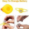 wonuu Rubber Duck Bike Bell, Squeeze Ducks with Helmet for Cycling Car Dashboard Decorations Motorcycle Bicycle Accessories