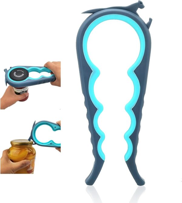 61xYvdy15jL._AC_SL1500_.jpg Otstar Jar Opener Bottle Opener and Can Opener for Weak hands, Seniors with Arthritis and Anyone with Low Strength, Mutil Jar Opener Get Lids Off Easily (Blue and Grey)