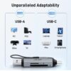 61xwecZfz9L._AC_SL1500_.jpg acer SD Card Reader USB C, Dual Slots USB 3.0 Type C to Micro SD Card Adapter, Memory Card Reader for MicroSD, SDHC, SDXC, Compatible with Laptop, PC, iPhone16/15, MacBook Pro/Air, iPad Pro, Android