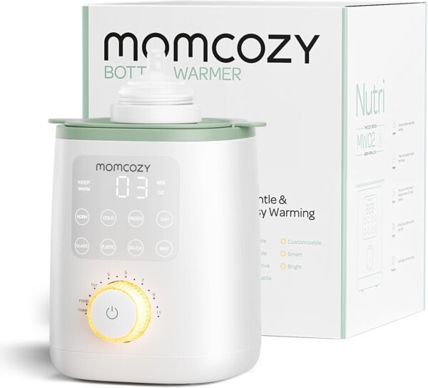 Momcozy Baby Bottle Warmer for Breast Milk Formula Food, Fullest Nutrients Preserved, Fast Heat, Night Light for Nighttime Breastfeeding, One-Touch Easy Use, Newborn Essentials Supplies Gift for Mom